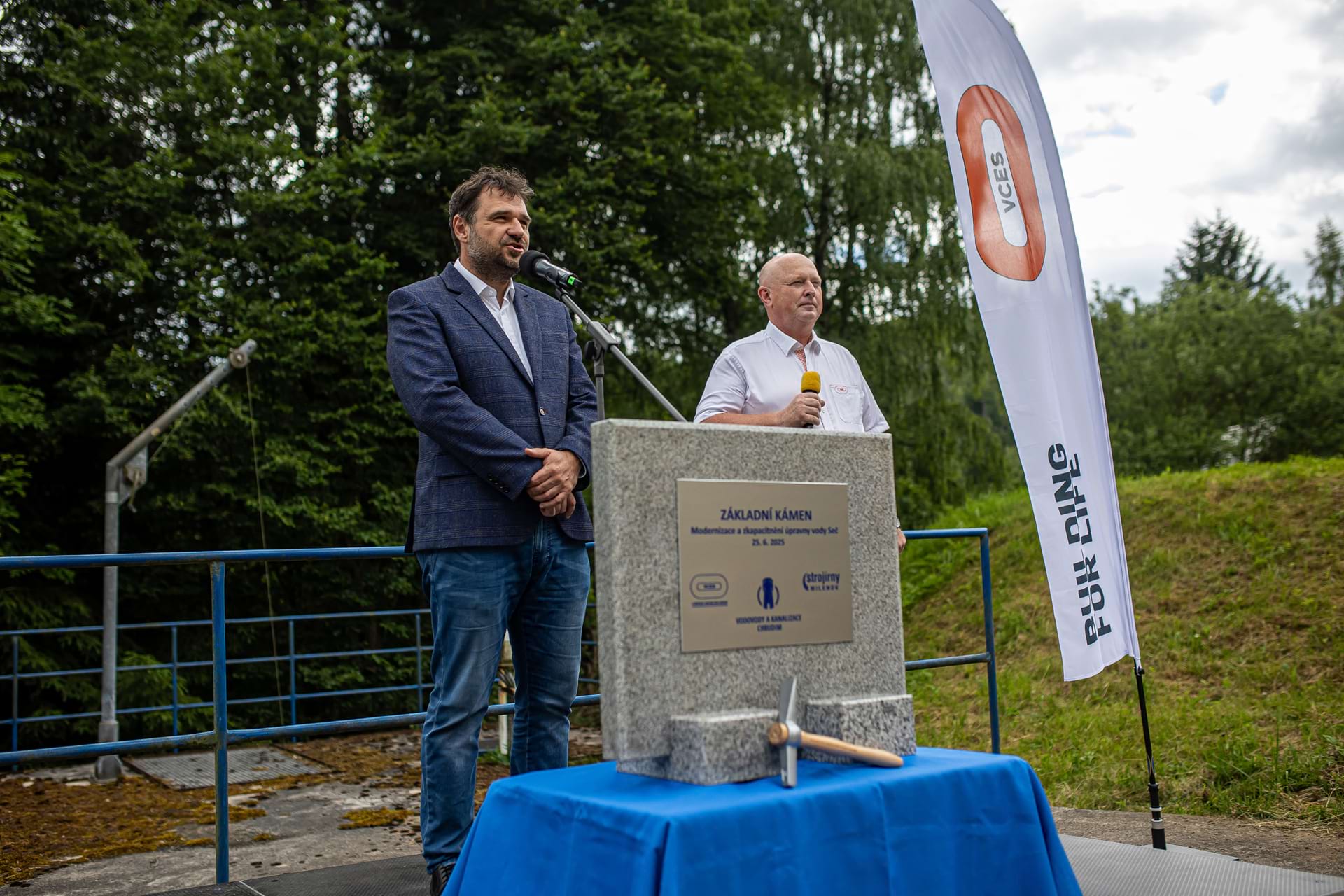 Úpravna vody Seč - základní kámen