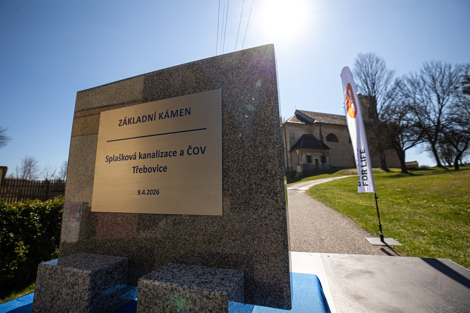 Kanalizace a ČOV Třebovice - základní kámen