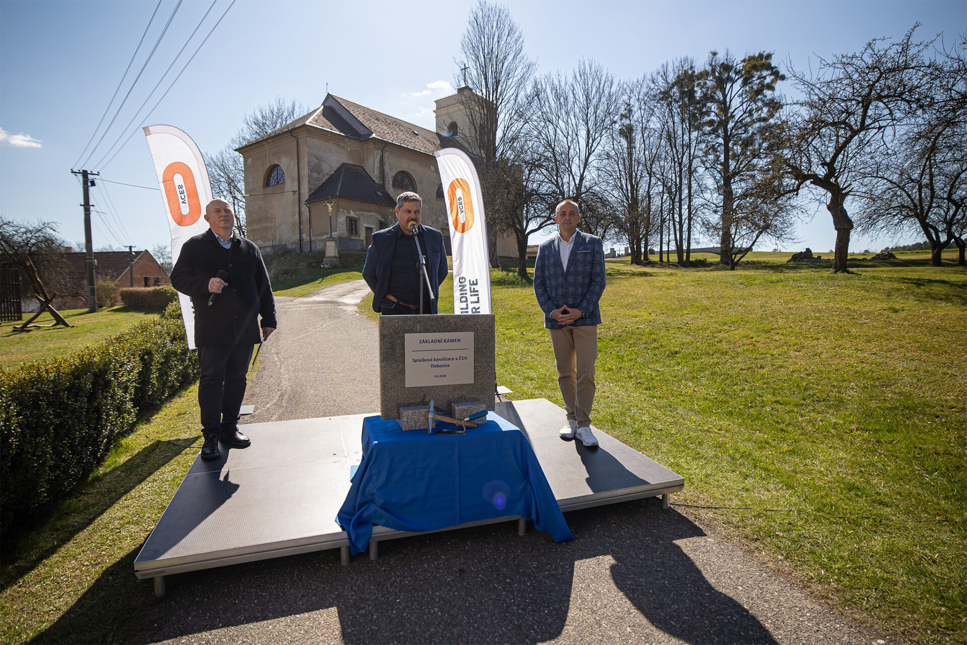 Kanalizace a ČOV Třebovice - základní kámen