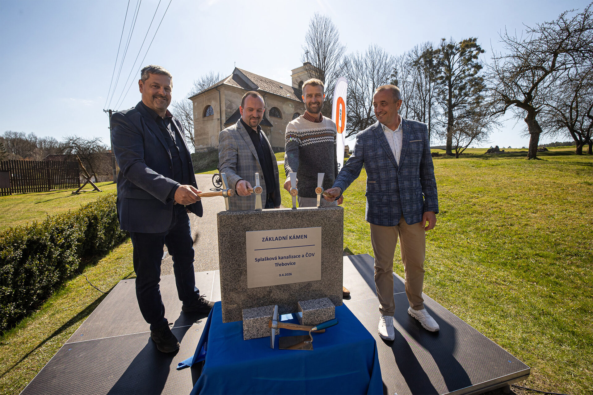 Kanalizace a ČOV Třebovice - základní kámen